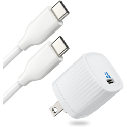 DelTucci 10FT 14 13 12 Fast Charger, 20W Charger USB Type C PD Charger Block Power Adapter+10Foot Charging Cable for 14/13/12/11/XS/XR/X/SE/iPad, White, (JXYCDQ04D)